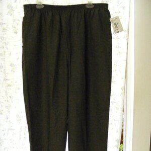 NEW Ladies Plus Size 22W Charcoal Black Dress Pants by Southern Lady
